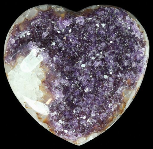 Purple Amethyst Crystal Heart - Uruguay #50905